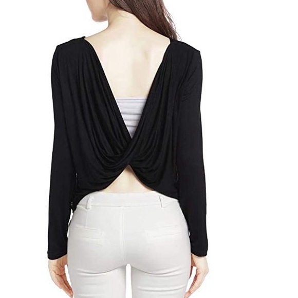Beautiful women loose Backless long sleeve blouse - Picture 3 of 9